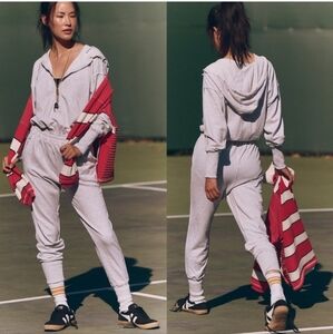 FREE PEOPLE Training Day Jumpsuit COFFEE STAIN